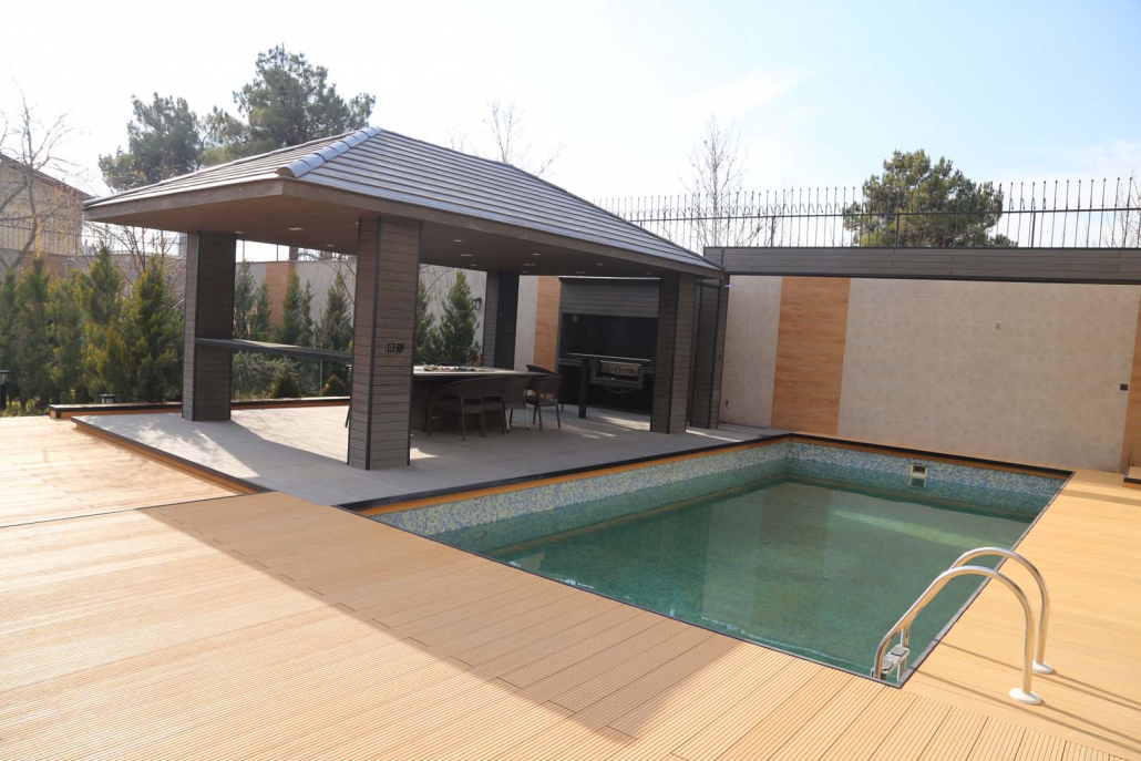 نماسازی ویلا با چوب پلاست های درجه یک شرکت فیکا 2 چوب پلاست